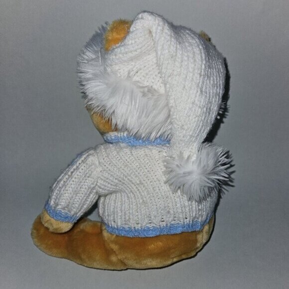Disney Store Winnie the Pooh Plush Blue White Snowflake Sweater Winter Holiday - Picture 5 of 9